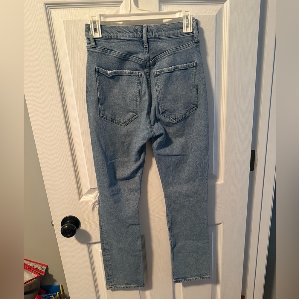 Agolde Riley Button Fly Blue Jeans Size 25 - Picture 4 of 7